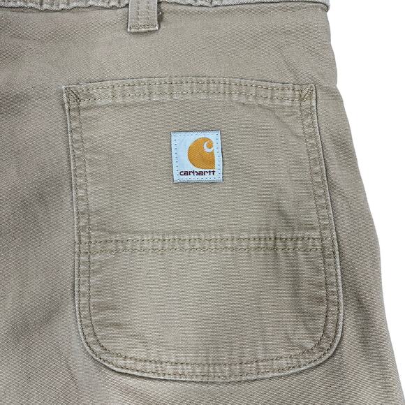 Carhartt Relaxed Fit Work Pants Men's 42x30 Dark Khaki Rugged Flex Canvas 102291 - Picture 8 of 10
